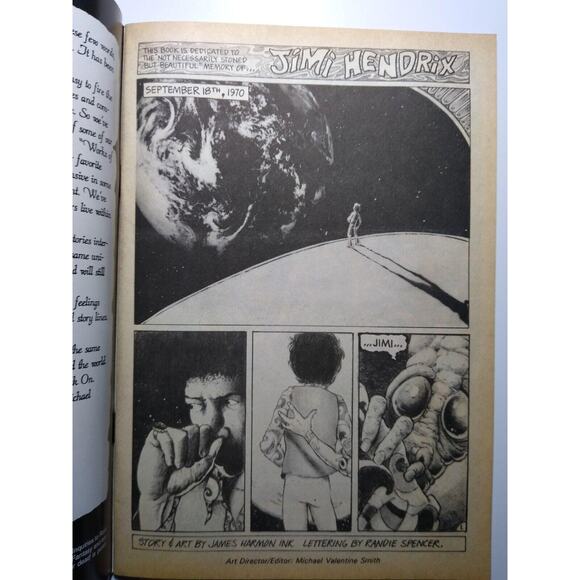 Jimi Hendrix Rock Fantasy Comic August 1990 Psychedelic Rock Artwork Vintage NOS - Picture 6 of 10